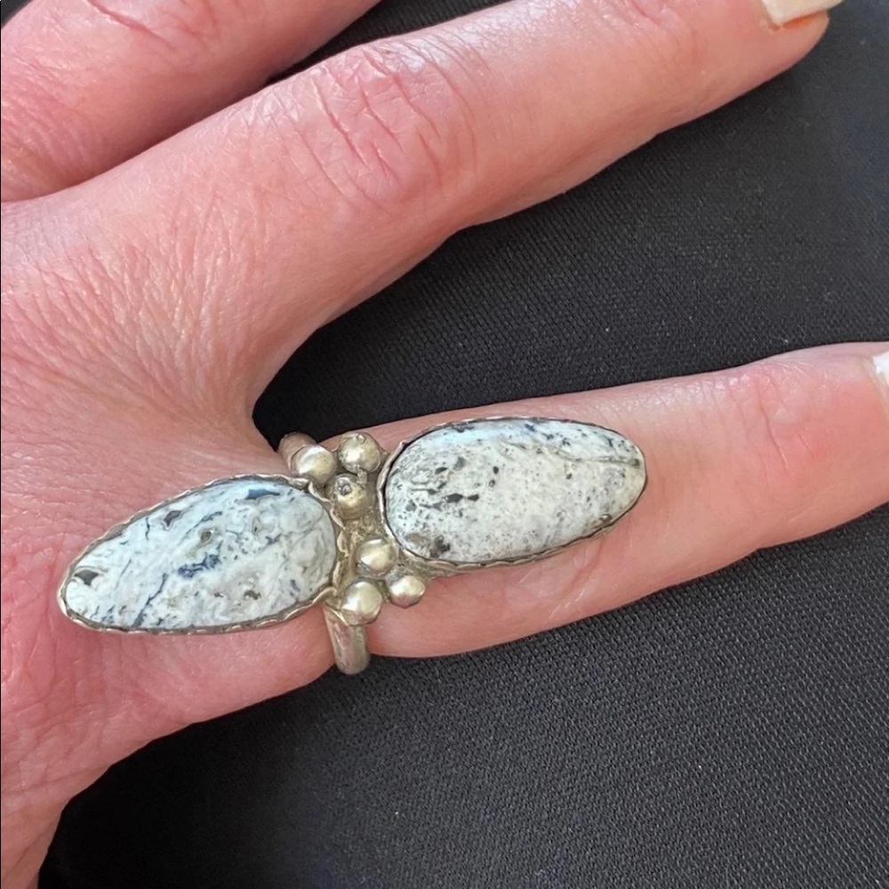 Native White Buffalo Sterling Ring - image 6